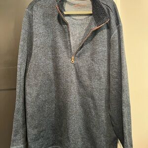 Men's bBlue Quarter-Zip Sweater
